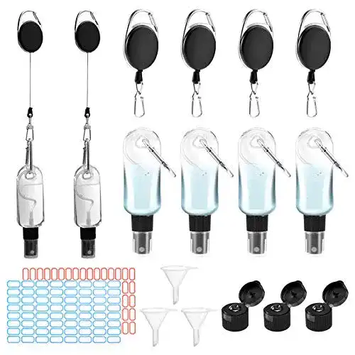 Reiseflaschen mit Karabiner Wilxaw 6 Stück 30ml Reiseflaschen Set