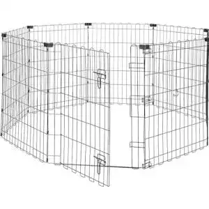 Welpenauslauf Amazon Basics – Faltbares Metall-Gehege
