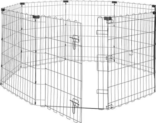 Welpenauslauf Amazon Basics – Faltbares Metall-Gehege