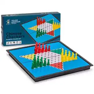 Halma-Spiel Yellow Mountain Imports Magnetisches Sternhalma