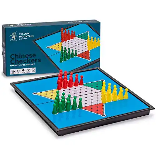 Halma-Spiel Yellow Mountain Imports Magnetisches Sternhalma