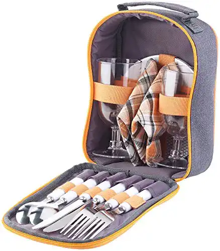 Picknick-Rucksack (2 Personen) PEARL Picknick Geschirr