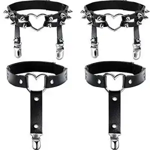 Strapshalter SATINIOR 2 Paare Leder Bein Harness Niet PU