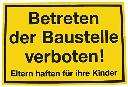Die beste Baustellenschild Alpertec Betreten der Baustelle verboten 2026 Test Bestseller Baustellenschild Alpertec Betreten der Baustelle verboten