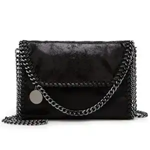 Clutch Valleycomfy Elegante Schultertasche Metallic Kette Riemen