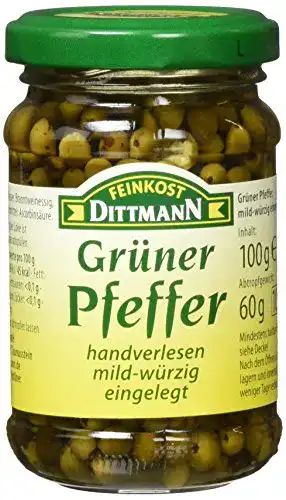 Grüner Pfeffer Feinkost Dittmann, 6er Pack (6 x 60 g)