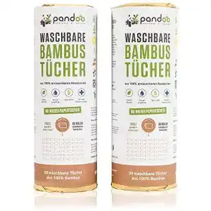 Bambus-Küchenrolle pandoo Doppelpack Bambus Allzwecktücher