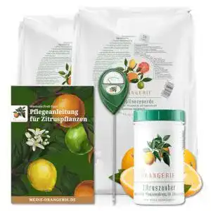 Zitruserde Meine Orangerie Zitrus-Pflegepaket Mezzo: Beste + starker Zitrusdünger