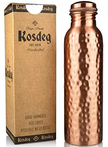 Kupfer-Trinkflasche Kosdeg Gehämmert Kupfer-Wasserflasche