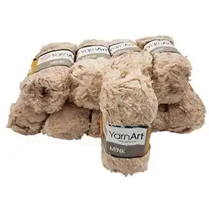 Fransengarn YarnArt Mink 10 x 50 Gramm Plüschgarn, Beige 331