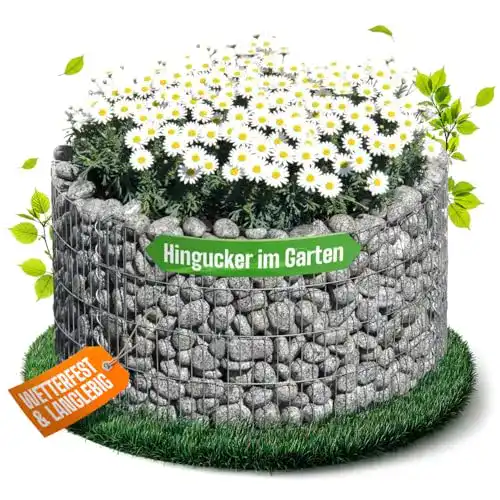 Gabionen-Hochbeet bellissa BASIC rund Bausatz inkl. Trennfolie
