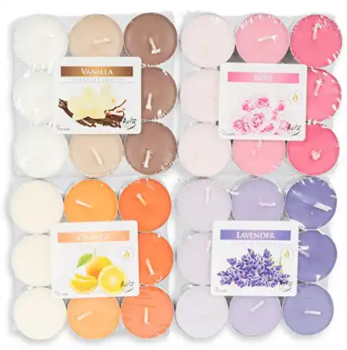 Duft-Teelichter levandeo 72 Teelichter 4×18 Stück Aroma Duft