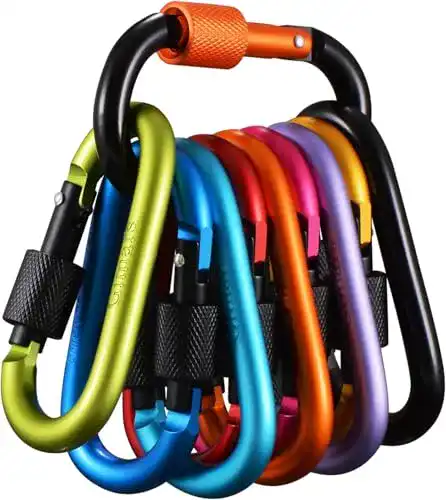 Schraubkarabiner Gimars 10 Stück Karabiner mit Schraubverschluss