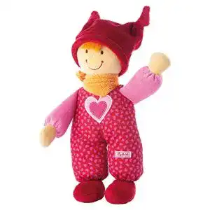 Puppen Sigikid , Mädchen, Schmusepüppchen Sigidolly, Rot/Rosa