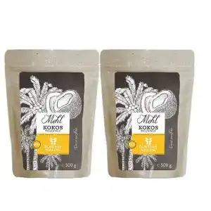 Kokosmehl Ölmühle Solling Bio feingemahlen, 2x500g, teilentölt