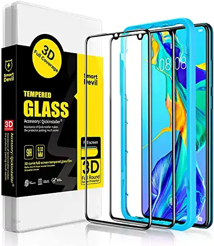 Huawei-P30-Panzerglas SMARTDEVIL, 2-Stück, mit Werkzeug