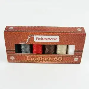 Nähgarn Ackermann ® Leather set Farben Mix Stärke 60, 6X 120m