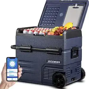 Kühlbox mit Rollen BODEGA Kompressor Kühlbox 55L, Auto