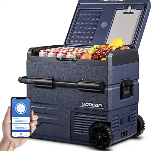 Kühlbox mit Rollen BODEGA Kompressor Kühlbox 55L, Auto