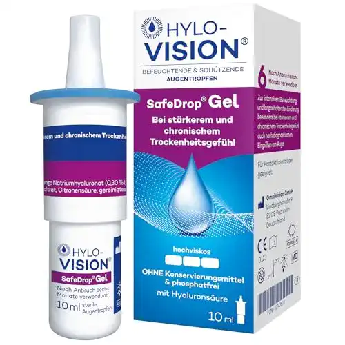 Augentropfen-Gel OMNIVISION GMBH HYLO-VISION SafeDrop Gel