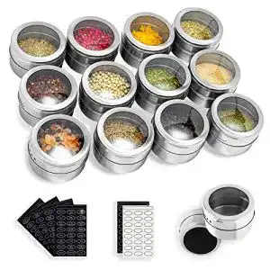 Magnetische Gewürzdosen SZILBZ Gewürzbehälter 12 Stück