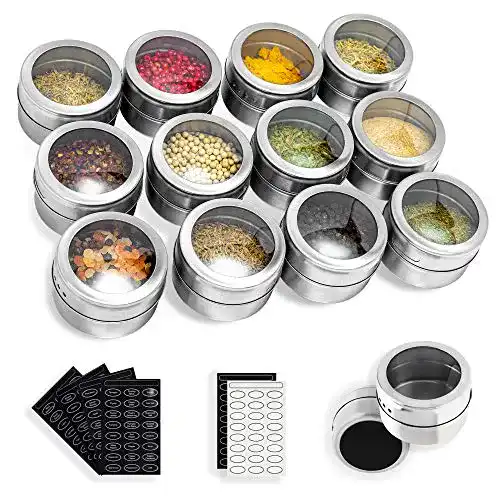 Magnetische Gewürzdosen SZILBZ Gewürzbehälter 12 Stück