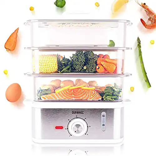Dampfgarer Duronic FS87 870 W – 3, 10,6 L Kapazität, Timer
