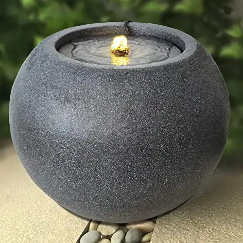 Springbrunnen Garten AMUR Gartenbrunnen Harmony mit LED