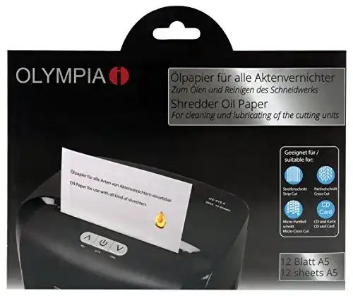 Ölpapier Olympia für Aktenvernichter zum Reinigen und Schmieren