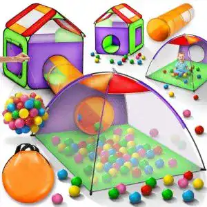 Krabbeltunnel KIDUKU Kinderspielzelt Bällebad Pop Up Spielzelt Iglu