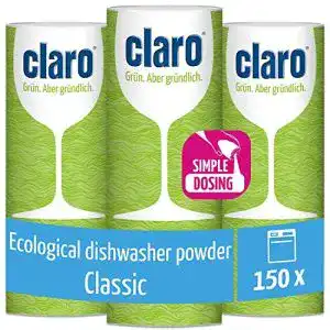 Spülmaschinenpulver CLARO Classic Geschirrspülpulver, 3x 900g