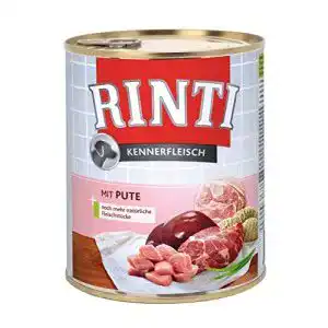 Rinti-Dosenfutter Rinti Pur Kennerfleisch Kalb für Hunde, 12x800g