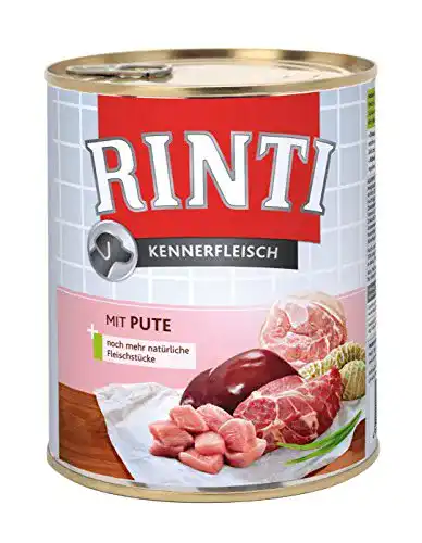 Rinti-Dosenfutter Rinti Pur Kennerfleisch Kalb für Hunde, 12x800g