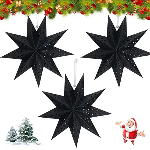 Faltstern GUBOOM 3PCS Papier Stern, 31.5 cm Weihnachten