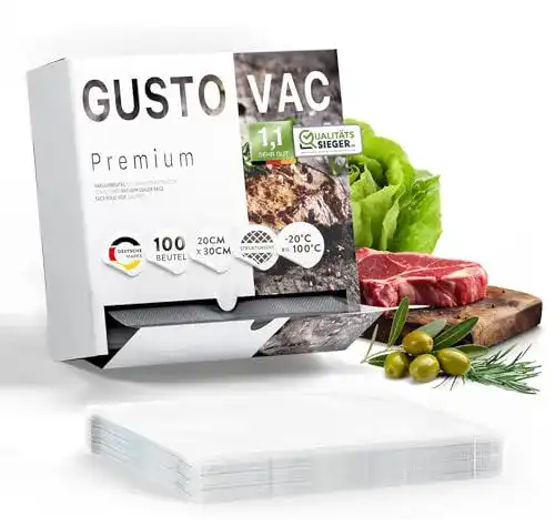 Vakuumierbeutel GustoVac PREMIUM, 100 Stk. 20×30 cm