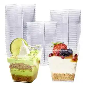 Dessertgläser MATANA 48 Hartplastik Dessertbecher für Partys