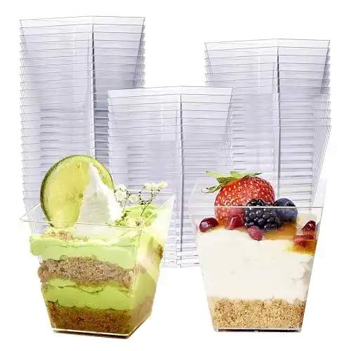 Dessertgläser MATANA 48 Hartplastik Dessertbecher für Partys