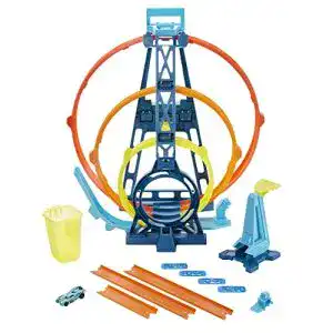 Hot-Wheels-Bahn Hot Wheels GYP65 Triple Loop Kit, Spielzeug