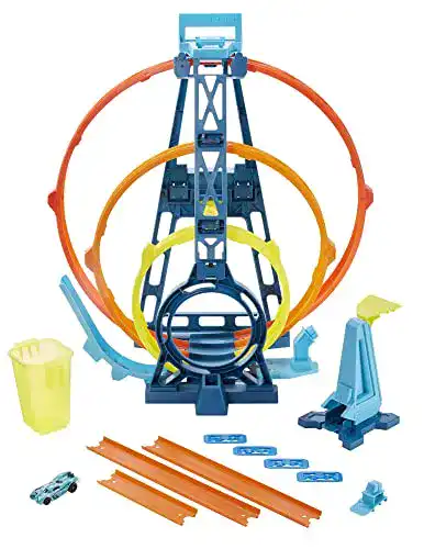 Hot-Wheels-Bahn Hot Wheels GYP65 Triple Loop Kit, Spielzeug