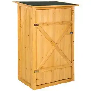 Geräteschuppen (Holz) TecTake 402200 Gartenschrank Flachdach