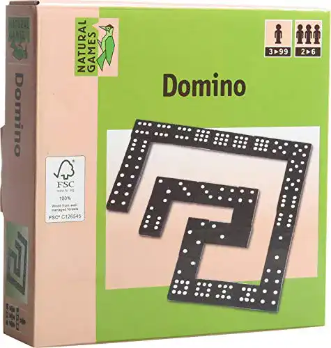 Domino-Spiel VEDES Großhandel 0060523983 Natural Games Holz