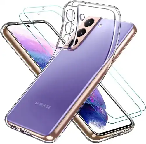 Samsung-Galaxy-S22-Hülle ivoler, mit 2 Stück Panzerfolie