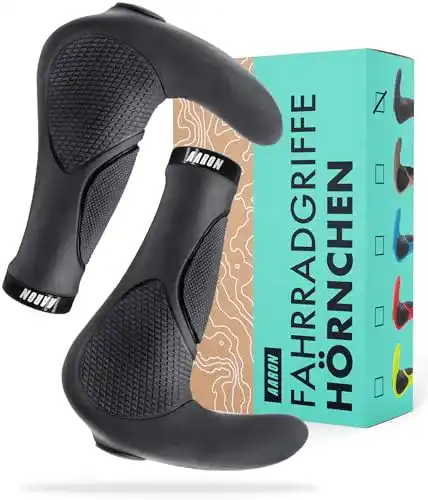 Lenkerhörnchen AARON Horn – Lenker Griffe mit Gel Dämpfung
