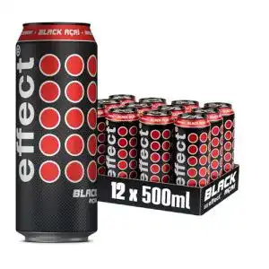 Effect-Energy-Drink Effect Black Acai Energy Drink, 12 x 0,5l Dose