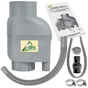 Regensammler AMUR Fallrohrfilter T33 braun/grau