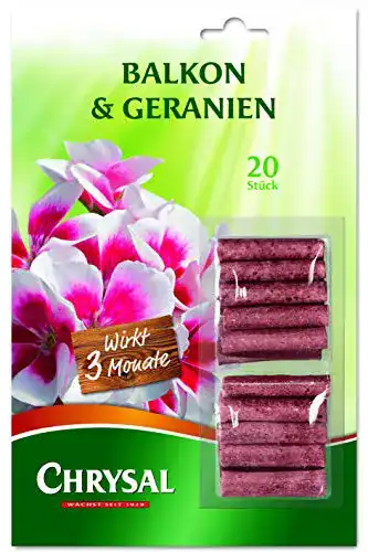 Geraniendünger Chrysal Balkon & Geranien Düngestäbchen 20 Stück