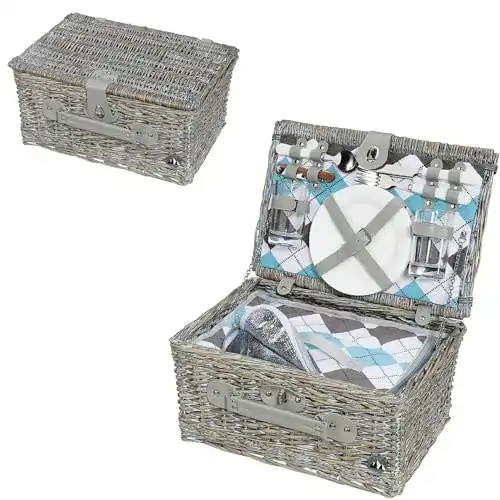 Picknickkorb Cilio 155716 Picknick-Korb Stresa Deluxe, Stoff