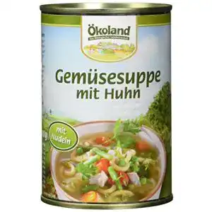 Dosensuppe Ökoland Gemüsesuppe mit Geflügel, 6 x 400 g