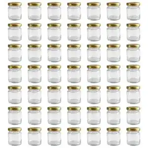 Marmeladenglas hocz 50er Set leere Rundgläser Mini 53 ml