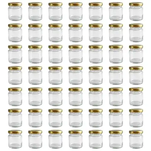 Marmeladenglas hocz 50er Set leere Rundgläser Mini 53 ml
